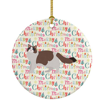 Ragdoll #3 Cat Christmas Ceramic Ornament product image at NuMercy