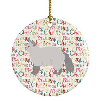 Selkirk Rex #2 Cat Christmas Ceramic Ornament product image at NuMercy