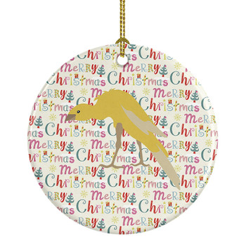 Belgian Hunchback Canary Christmas Ceramic Ornament product image at NuMercy