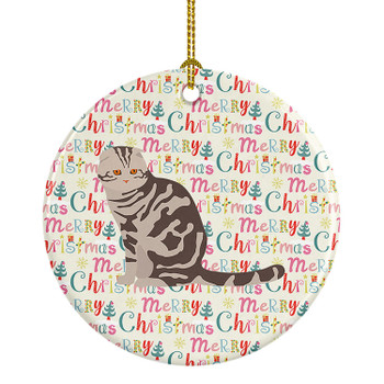 Foldex Exotic Fold Cat Christmas Ceramic Ornament WDK2425 product image at NuMercy
