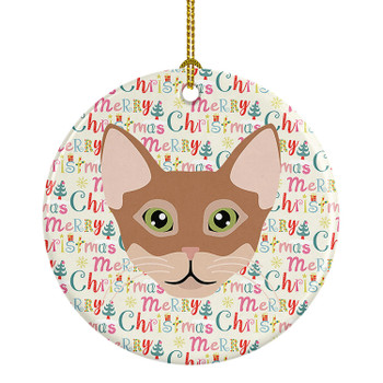 Chausie Cat Christmas Ceramic Ornament WDK2318 product image at NuMercy