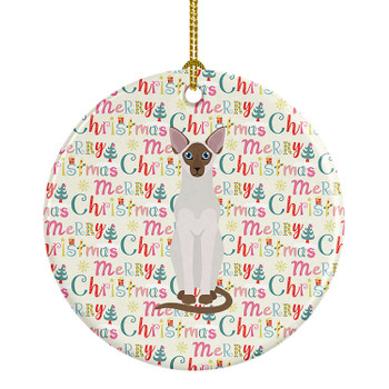 Colorpoint Shorthair Cat Christmas Ceramic Ornament WDK2418 product image at NuMercy