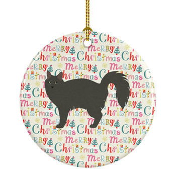 Nebelung #3 Cat Christmas Ceramic Ornament product image at NuMercy