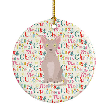Minskin Cat Christmas Ceramic Ornament WDK2433 product image at NuMercy