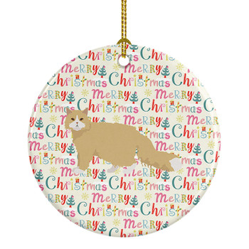 Oregon Rex Cat Christmas Ceramic Ornament WDK2591 product image at NuMercy