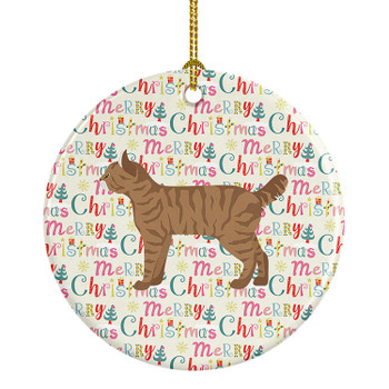 Highlander Lynx #1 Cat Christmas Ceramic Ornament product image at NuMercy
