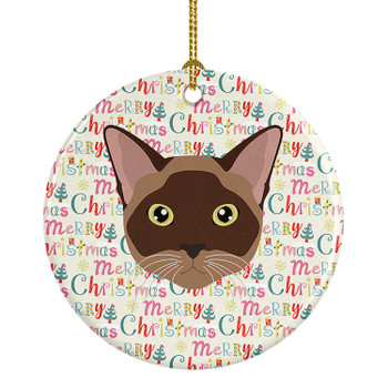Burmese Cat Christmas Ceramic Ornament WDK2313 product image at NuMercy