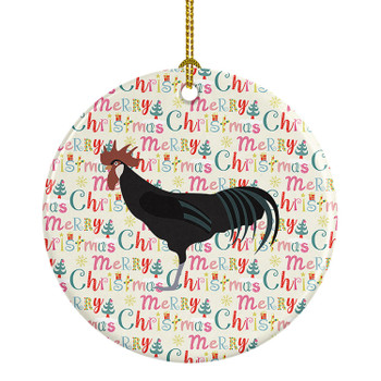 Minorca Ctalalan Chicken Christmas Ceramic Ornament product image at NuMercy