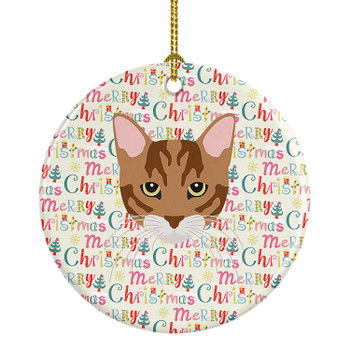 Toyger Cat Christmas Ceramic Ornament WDK2391 product image at NuMercy