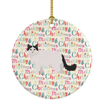 Ragamuffin #1 Cat Christmas Ceramic Ornament product image at NuMercy