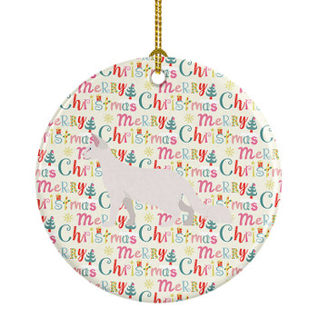 Oriental Longhair Cat Christmas Ceramic Ornament WDK2594 product image at NuMercy