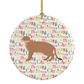 Chausie Cat Christmas Ceramic Ornament WDK2507 product image at NuMercy