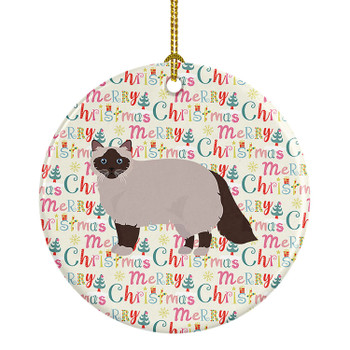 Birman Cat Christmas Ceramic Ornament WDK2493 product image at NuMercy