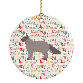 La Perm #3 Cat Christmas Ceramic Ornament product image at NuMercy