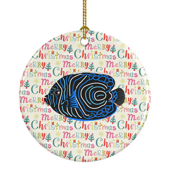 Emperor Angelfish Christmas Ceramic Ornament product image at NuMercy
