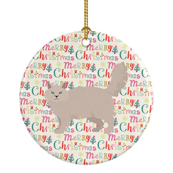 Siberian Forest #2 Cat Christmas Ceramic Ornament product image at NuMercy