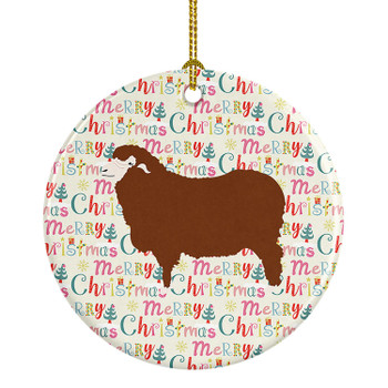 Merino Sheep Christmas Ceramic Ornament product image at NuMercy