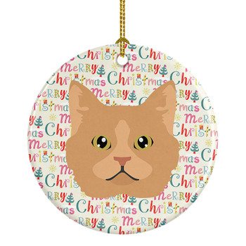 Selkirk Rex Cat Christmas Ceramic Ornament WDK2377 product image at NuMercy