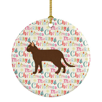 Suphalak Cat Christmas Ceramic Ornament WDK2649 product image at NuMercy