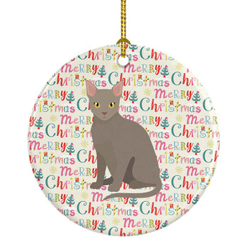 Malayan Cat Christmas Ceramic Ornament WDK2432 product image at NuMercy
