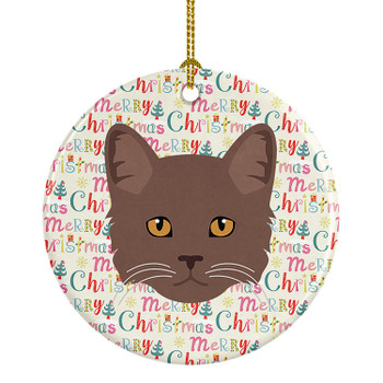 York Chocolate Cat Christmas Ceramic Ornament WDK2395 product image at NuMercy