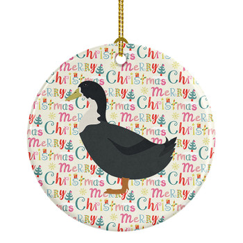 Blue Swedish Duck Christmas Ceramic Ornament product image at NuMercy
