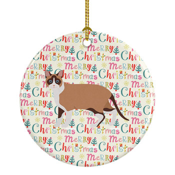 Snowshoe Cat Christmas Ceramic Ornament WDK2642 product image at NuMercy