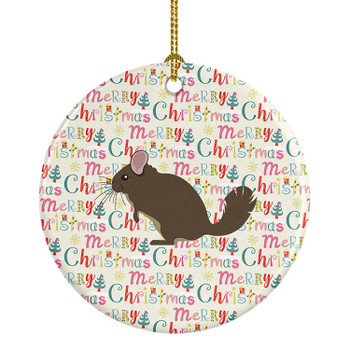 Chinchilla Christmas Ceramic Ornament product image at NuMercy