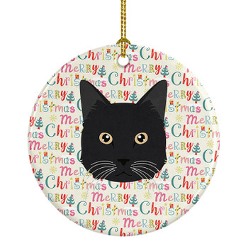 Chantilly Tiffany Cat Christmas Ceramic Ornament WDK2316 product image at NuMercy