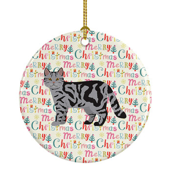 Scottish Straight Cat Christmas Ceramic Ornament WDK2628 product image at NuMercy