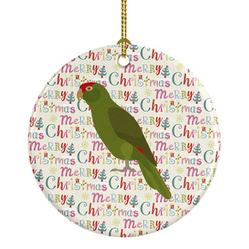 Amazon Parrot Christmas Ceramic Ornament product image at NuMercy