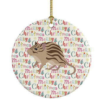 Zebra Mouse Christmas Ceramic Ornament product image at NuMercy