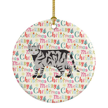 European Shorthair #2 Cat Christmas Ceramic Ornament product image at NuMercy