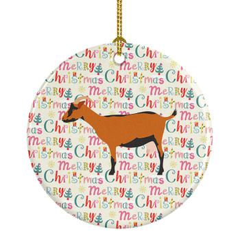 Oberhasli Goat Christmas Ceramic Ornament product image at NuMercy