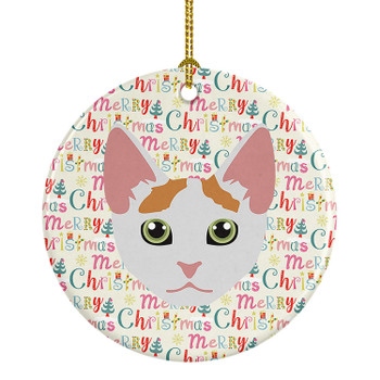 Japanese Bobtail Cat Christmas Ceramic Ornament WDK2339 product image at NuMercy