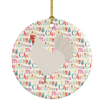 Leghorn Chicken Christmas Ceramic Ornament product image at NuMercy