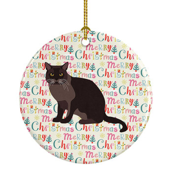 European Burmese Cat Christmas Ceramic Ornament WDK2424 product image at NuMercy