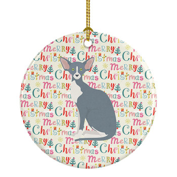 Peterbald Cat Christmas Ceramic Ornament WDK2442 product image at NuMercy