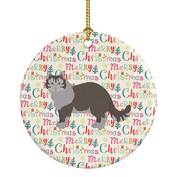 Siberian Forest #1 Cat Christmas Ceramic Ornament product image at NuMercy