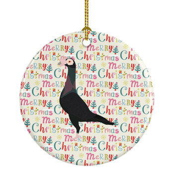 English Carrier Pigeon Christmas Ceramic Ornament product image at NuMercy