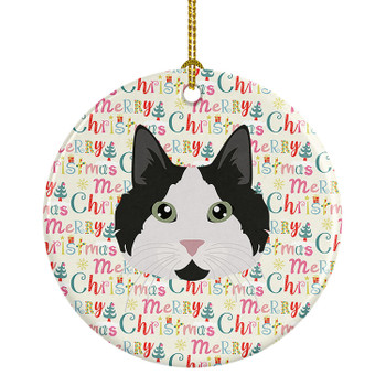 Cymric Cat Christmas Ceramic Ornament WDK2325 product image at NuMercy