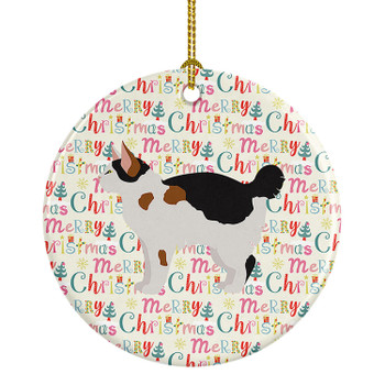 Manx #3 Cat Christmas Ceramic Ornament product image at NuMercy