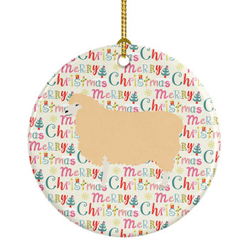 English Leicester Longwool Sheep Christmas Ceramic Ornament product image at NuMercy