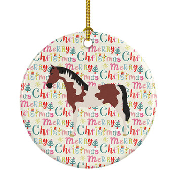 Pinto Horse Christmas Ceramic Ornament product image at NuMercy