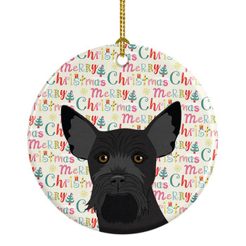 Schnauzer Black #2 Christmas Ceramic Ornament product image at NuMercy