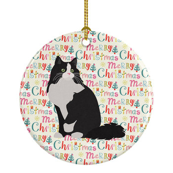 Ragamuffin Cat Christmas Ceramic Ornament WDK2444 product image at NuMercy