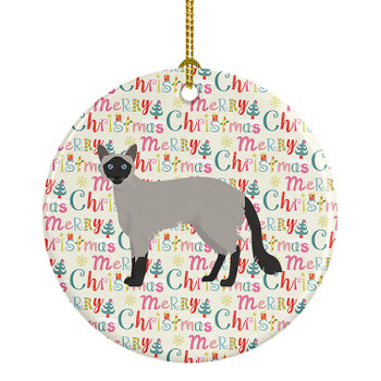 Balinese #1 Cat Christmas Ceramic Ornament product image at NuMercy
