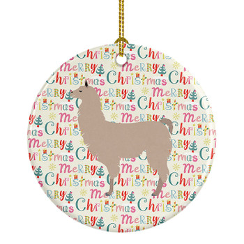 Llama Christmas Ceramic Ornament product image at NuMercy