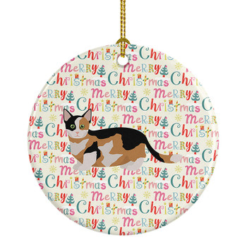 Munchkin Cat Christmas Ceramic Ornament WDK2579 product image at NuMercy