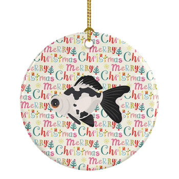 Telescope Eye Goldfish Christmas Ceramic Ornament product image at NuMercy